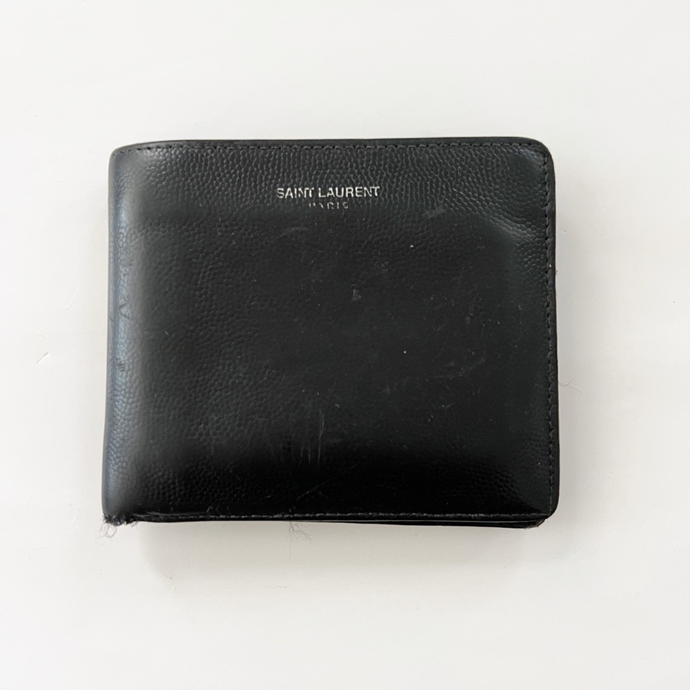 Saint Laurent Paris East/West Black Leather Wallet